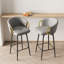 Chaises pivotantes à 360 ° en velours (4) - Rembourrage confortable, construction noire / grise 4 pièces, barre rotative de style moderne, matériaux pour la durabilité-1906593132-1906593128-1906593129
