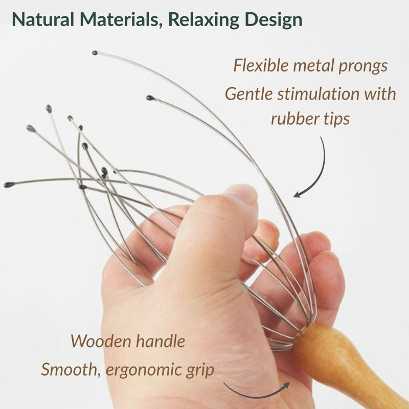 Wooden Handle Scalp Massager