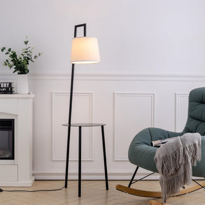 150cm Black Tray Table Floor Lamp