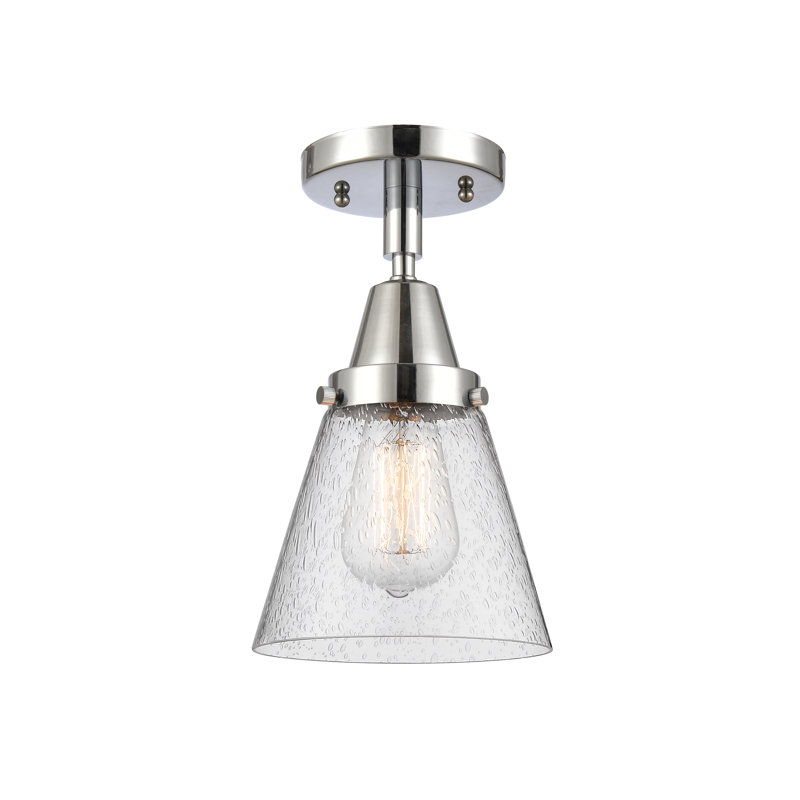 Plafonnier en verre, Ampoule non incluse, Oui, Chrome poli