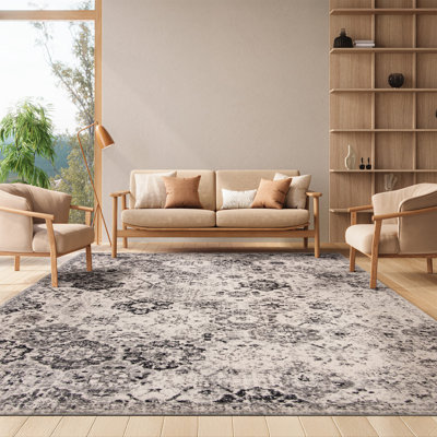 Newhouse Oriental Silver/Gray Area Rug