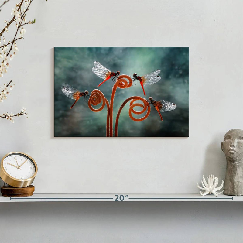 Brampt Perching Dragonflies, 8" H x 12" W