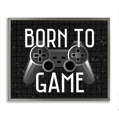 Cadre flottant rétro Born To Game, design par Kim Allen