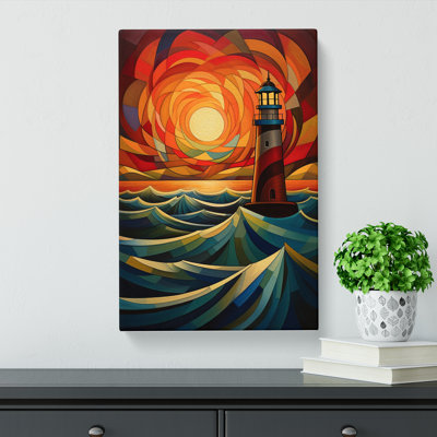 Lighthouse Deco No.2 - Wrapped Canvas