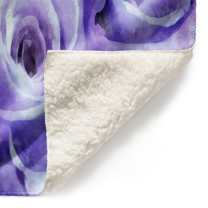  Couverture douce en sherpa, 68 po x 80 po, Mauve