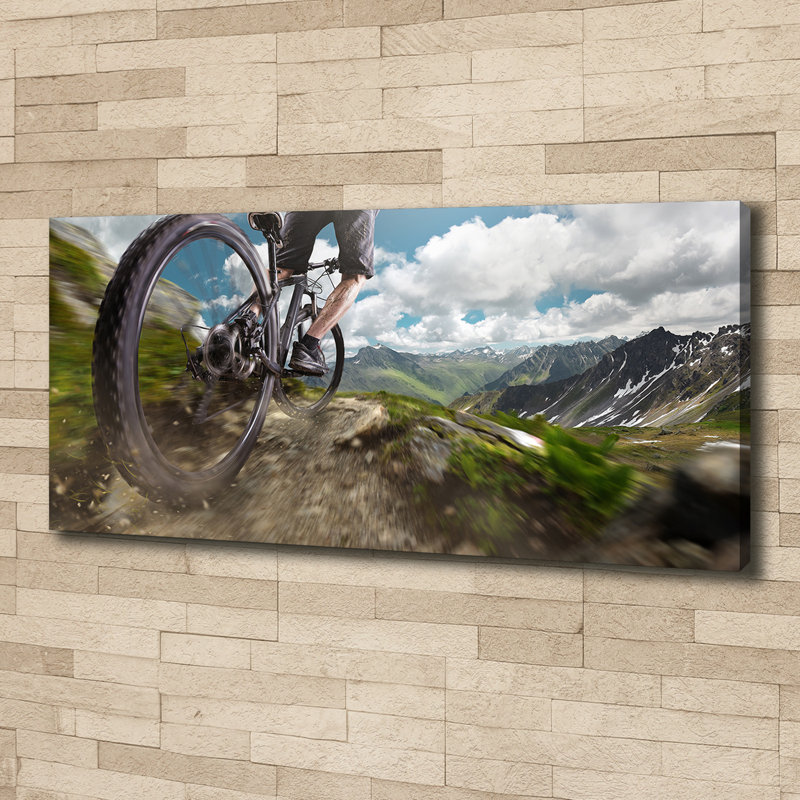 Mountain Biking - Wrapped Canvas Print