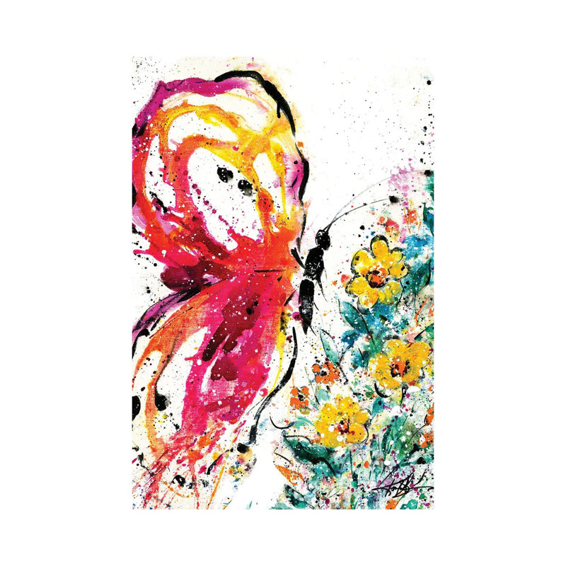Dancing With The Butterflies by Kathy Morton Stanion - Wrapped Canvas Painting, 20.32 cm H x 30.48 cm W