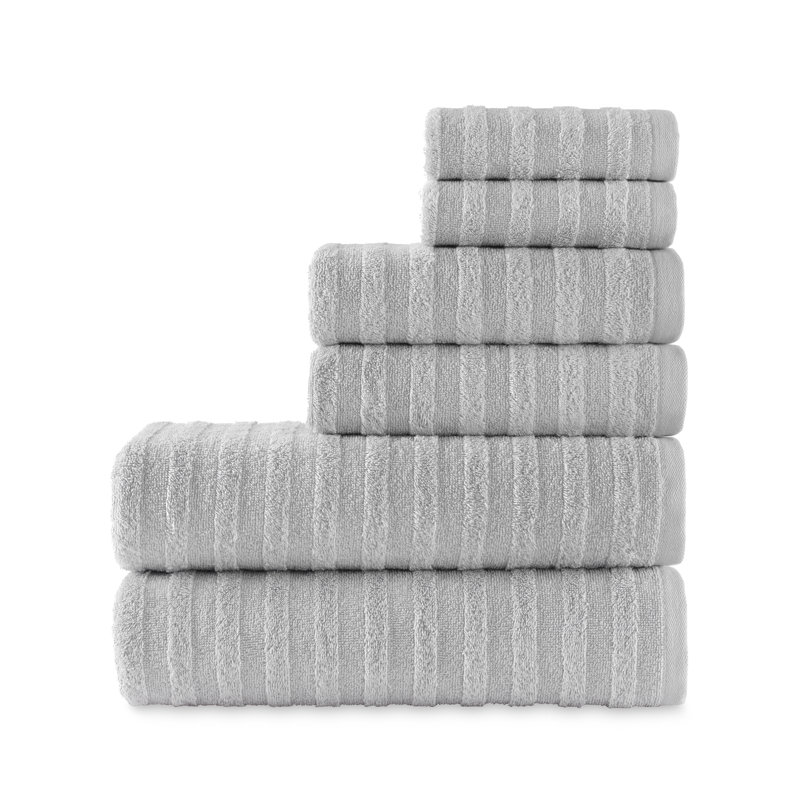 Ensemble de serviettes 6 pièces Bowyn, Frêne