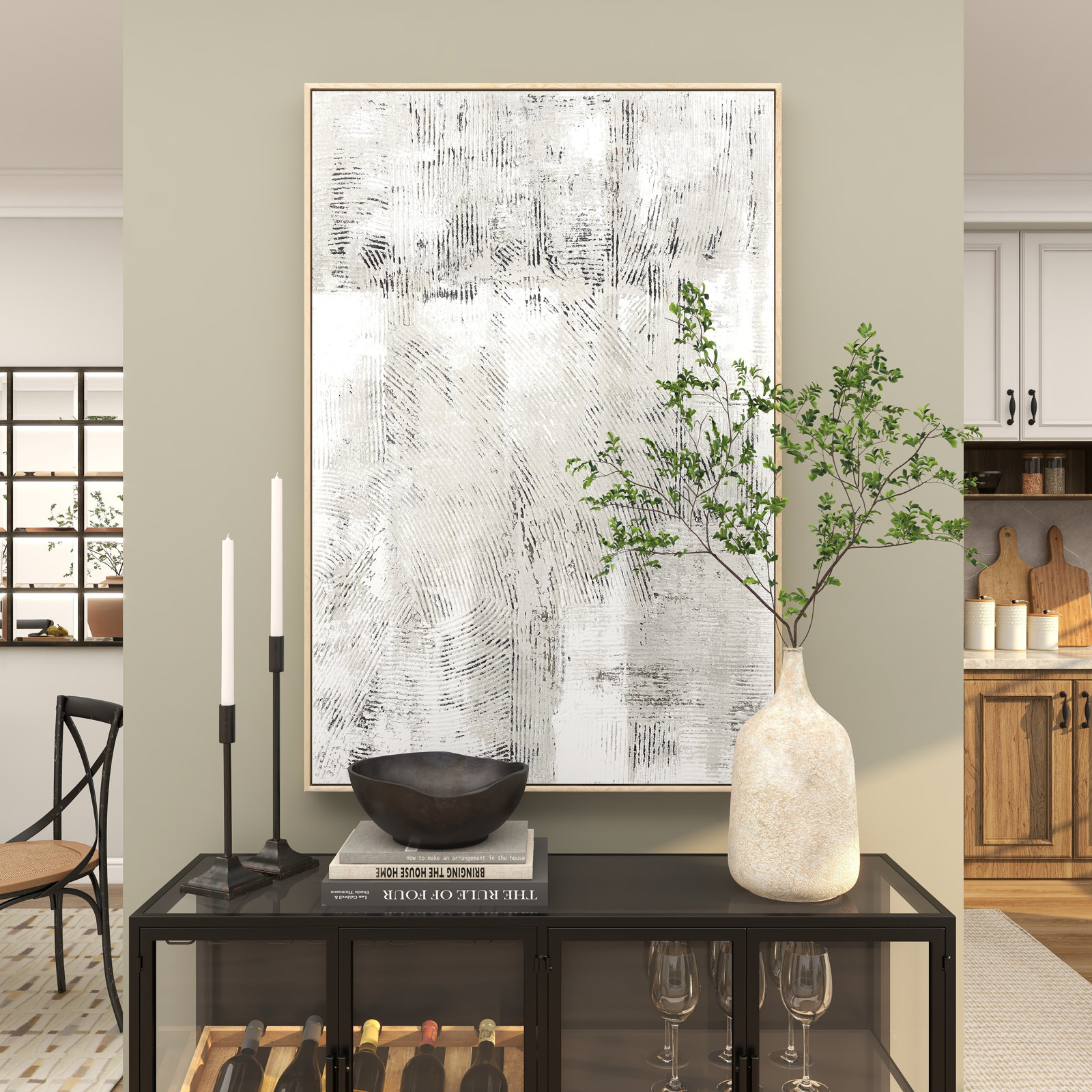 Textured Abstract Gray Wood Wall Art