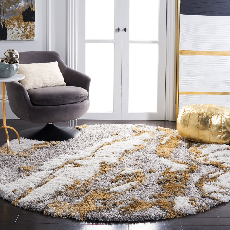 Tapis d'intérieur abstrait Reyes, Rond 4 pi