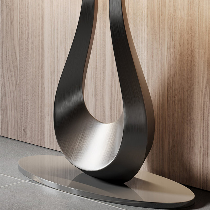 Console de style italien en pierre frittée., H 33,4 po x l 55 po x P 13,7 po