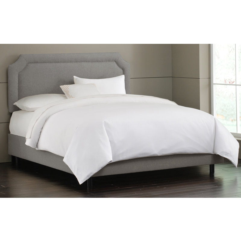 Lockington Upholstered Standard Bed, Twin, Classic Grey Linen