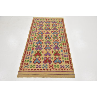 Lorain One-of-a-Kind 3'3" X 6'3" New Age Runner Wool Area Rug in Multi