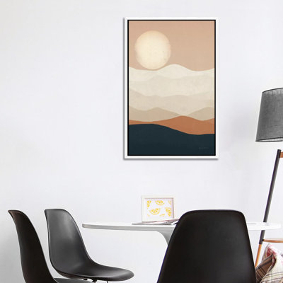 Mojave Mountains And Moon Landscape by Ryan Fowler - Print on Canvas