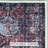 Custom Size Anti Slip Cotton Oriental Mahal Blue Rug By Feet-683041097