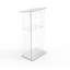 FixtureDisplays Clear Acrylic Lucite Podium Pulpit Lectern 43" Tall with White Cross 102703+1803-CROSS