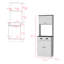 Garde-manger avec micro-ondes Pantry, blanc / noir