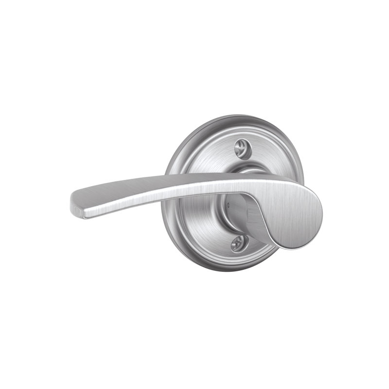 Merano Lever Non-Turning Lock, Left Hand, Satin Chrome