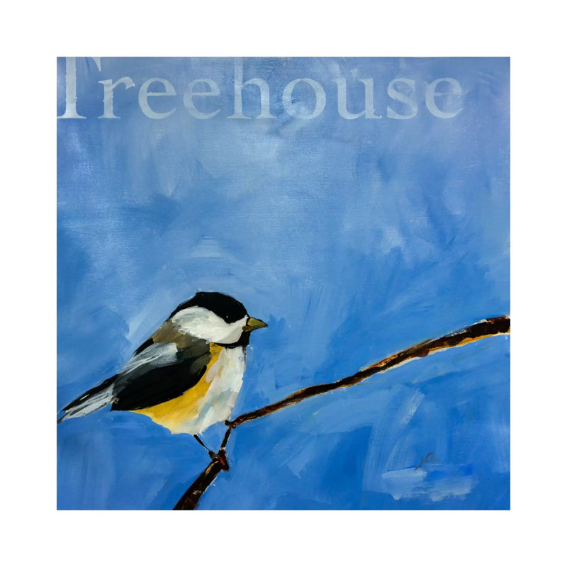 "Treehouse" par Julian Spencer, reproduction d’art, H 12 po x l 12 po x P 0,75 po, Toile tendue, Pas de tapis