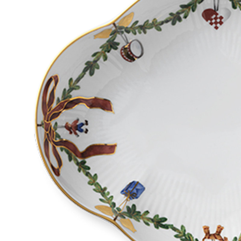 Royal Copenhagen Star Fluted Christmas Accent Platter