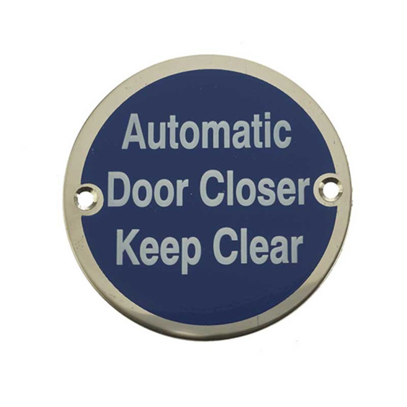 Dia A.D.C.K.C. Sign, Polished Stainless Steel