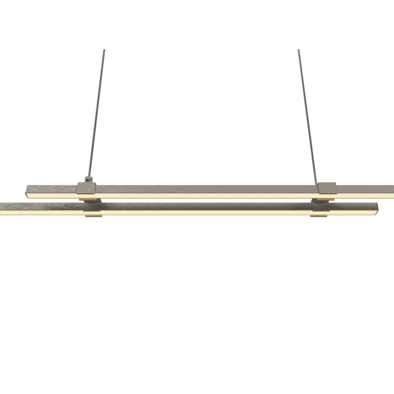 Luminaire suspendu linéaire moderne simple à 2 lumières Amaresh