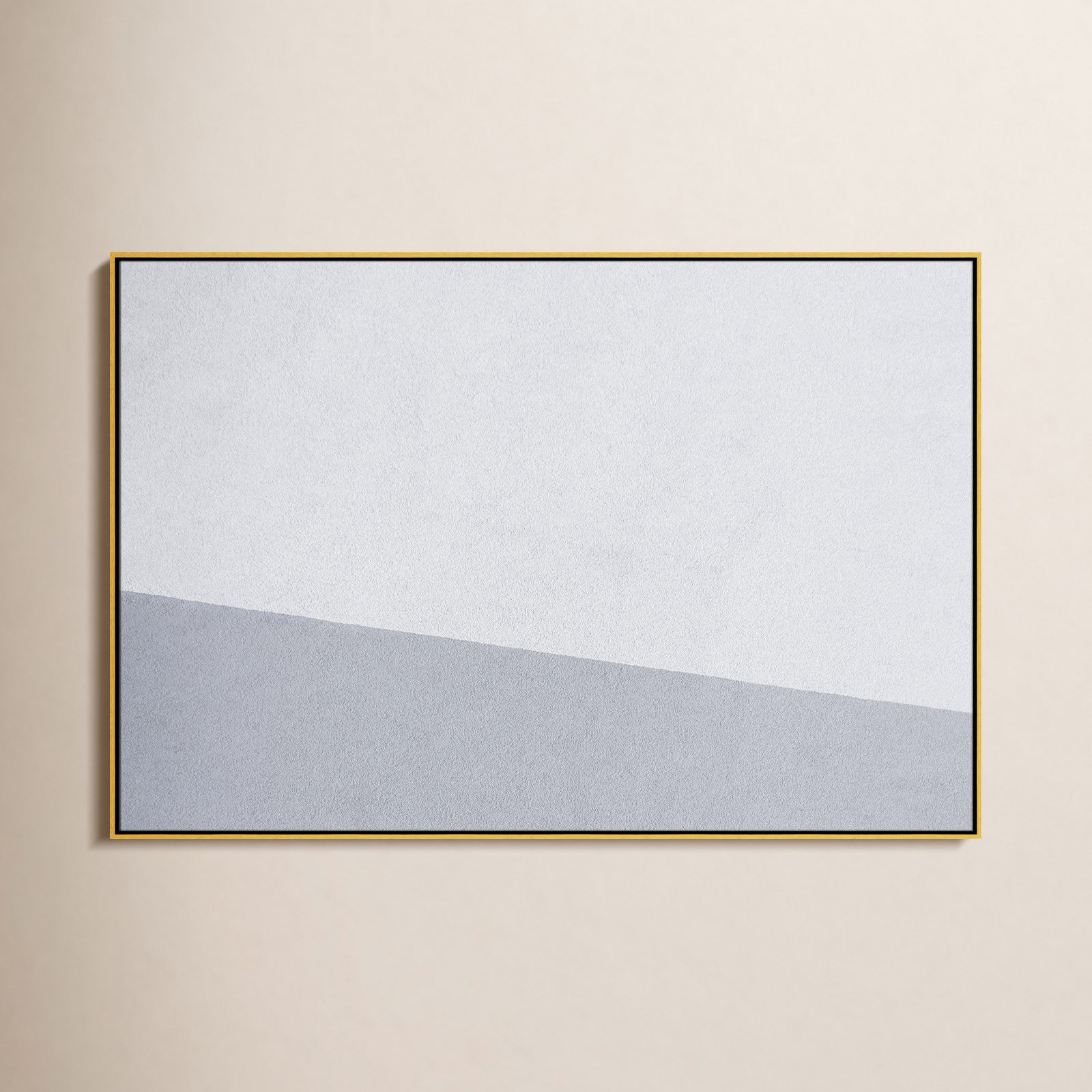 Dominic "Abstract Blues" Print, 41.5" H x 61.5" W x 2" D, Gold Framed Canvas