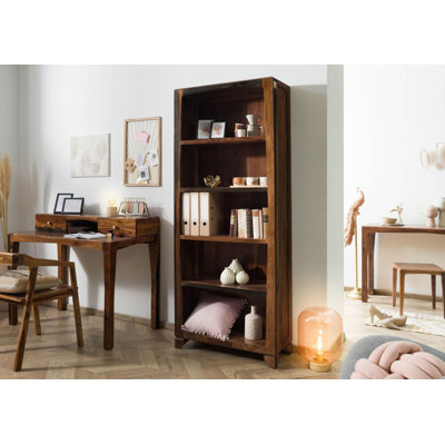 Ancona 195 cm H x 80 cm W Solid Wood Standard Bookcase