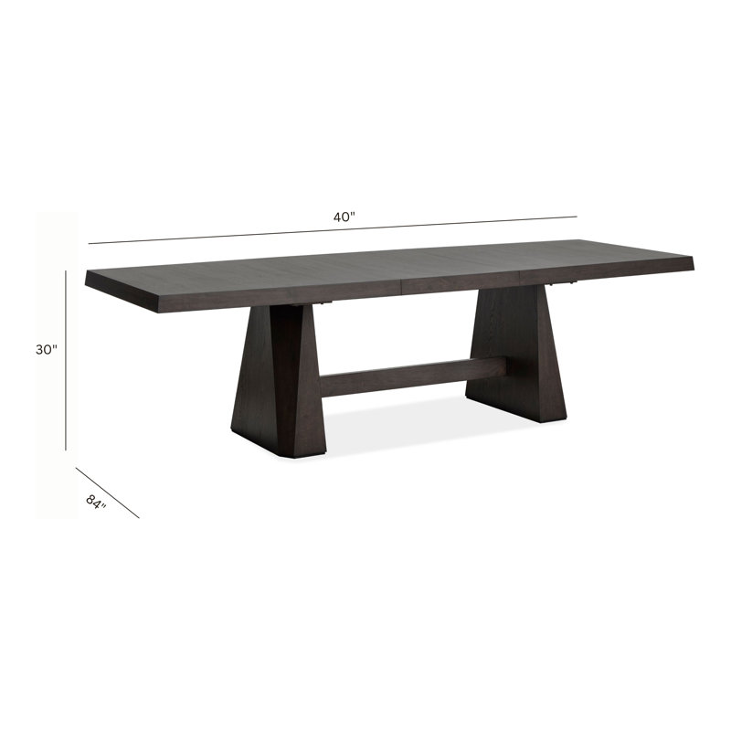 Table de salle à manger extensible à double piédestal avec 4 chaises d'appoint, 5 pièces: table, 4 chaises