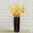 Brown Decorative Contemporary Mango Wood Ribbed Design Cylinder Shaped Floor Vase-124835510-122059688