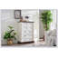 Commode 7 tiroirs avec base en bois et rebord, solution de rangement rustique pour chambre à coucher et salon