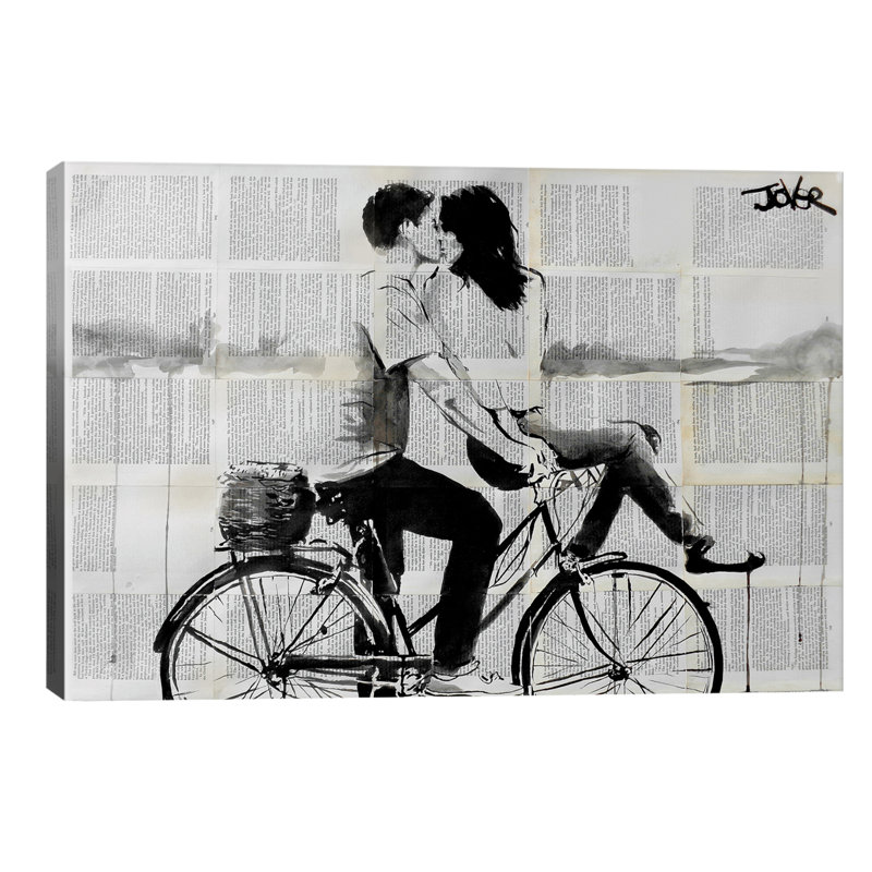 Love Ride by Loui Jover - Wrapped Canvas Painting, 66.04 cm H x 45.72 cm W x 3.175 cm D