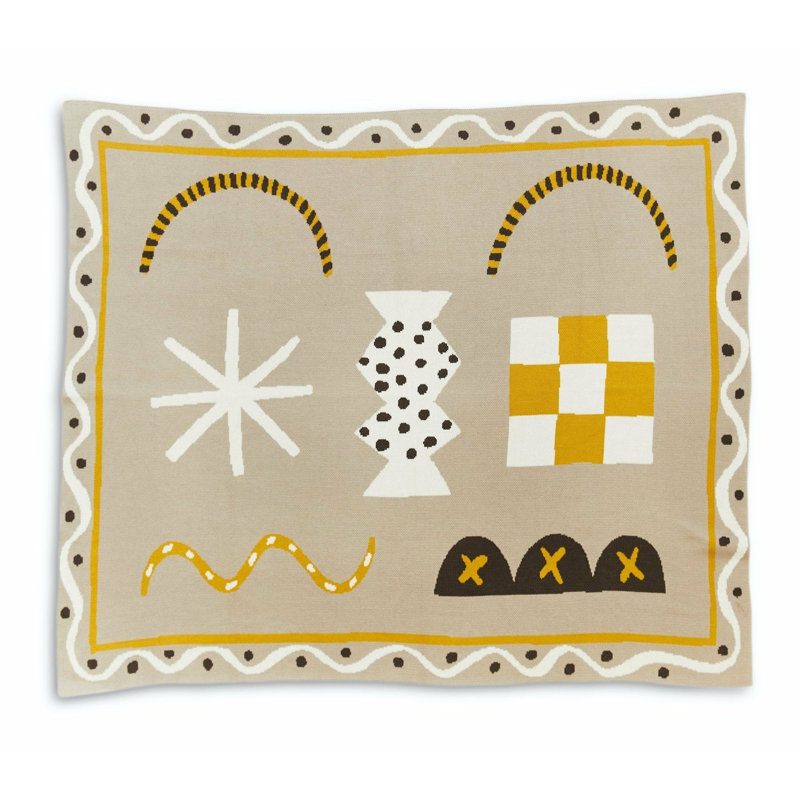 Henri Throw Blanket, Hazy Citrus, Egyptian Cotton