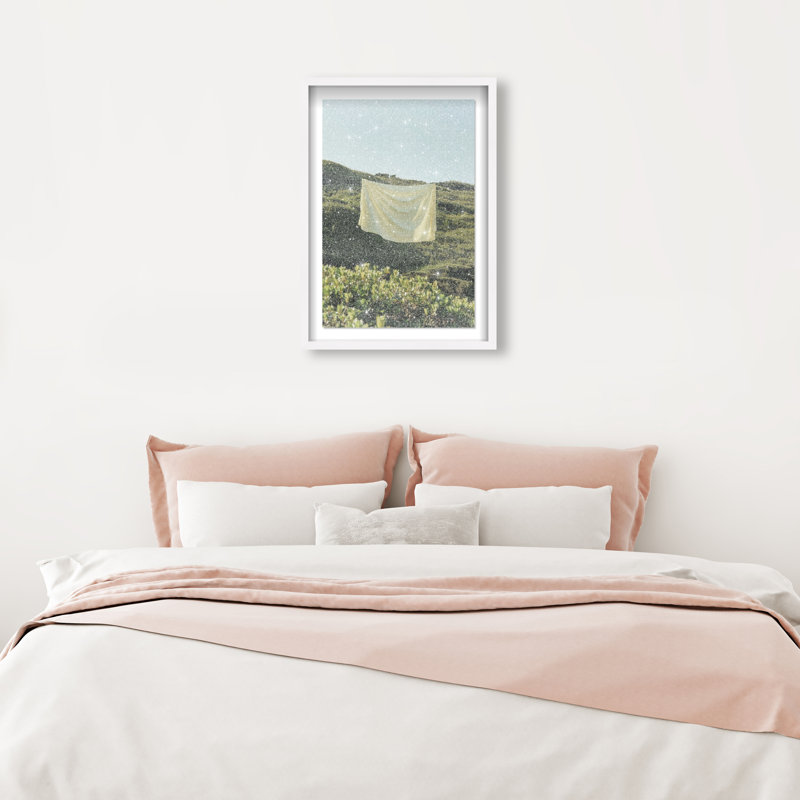 Floating Cotton II Print by Oliver Gal, 37.5"H x 25.5"W, White Shadowbox