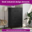 Commode de rangement Melike vidaXL, armoire de rangement en métal, poignée en métal-15485540-15485541