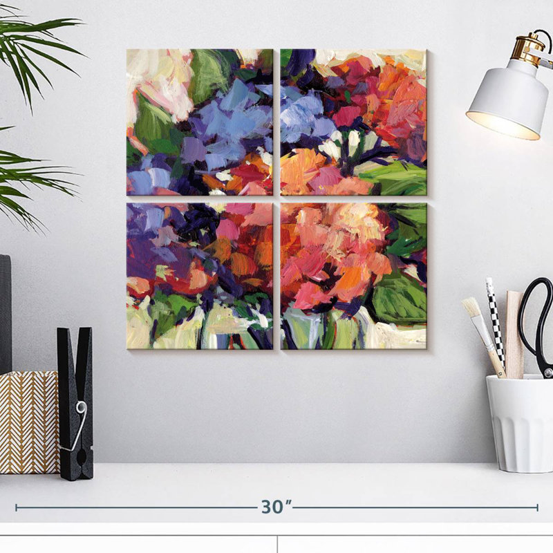 Avery Multi Hydrangeas, 18" H x 18" W