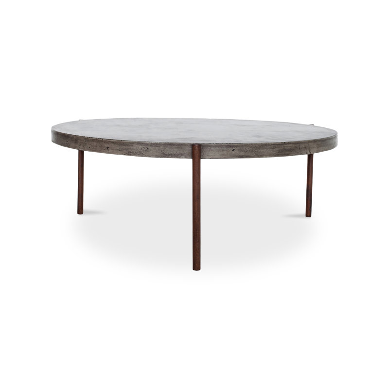 Ebbe 3 Legs Coffee Table, Dark Gray/Rusty