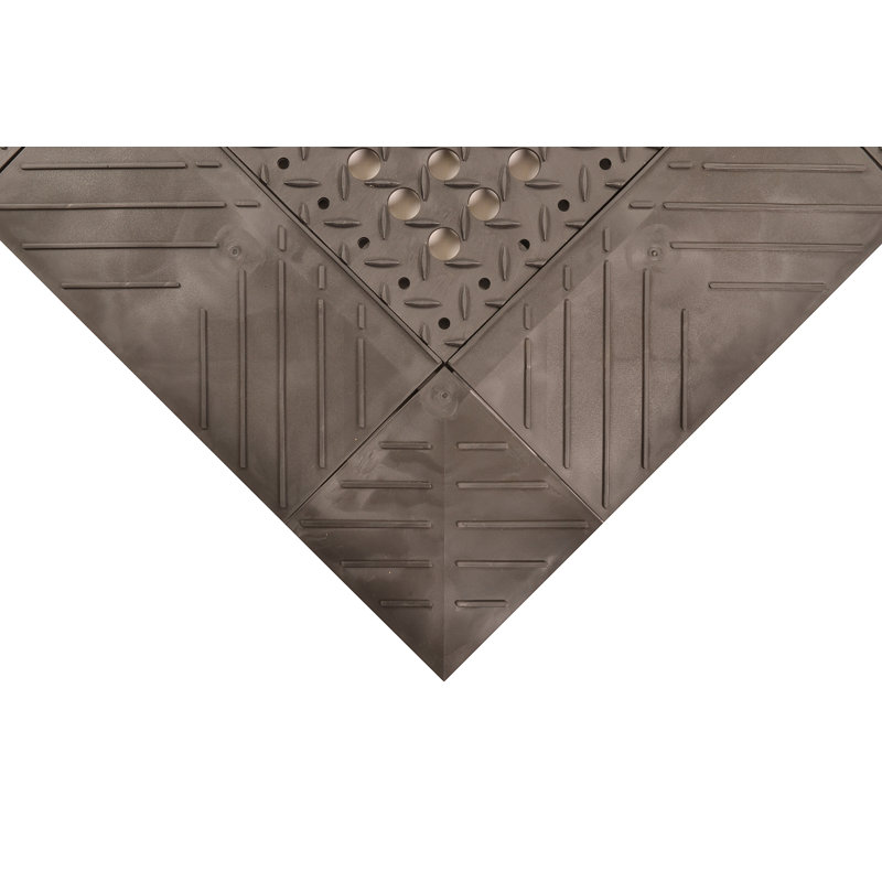 Carreaux de drainage pour garage Diamond Flex Lok, Noir, Rectangle 2 pi 6 po x 5 pi