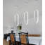 Lustre à DEL à intensité variable pour îlot de cuisine, argent-130153268