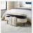 Ottoman Oval Storage Bench,Rubber Wood Legs-1222552662