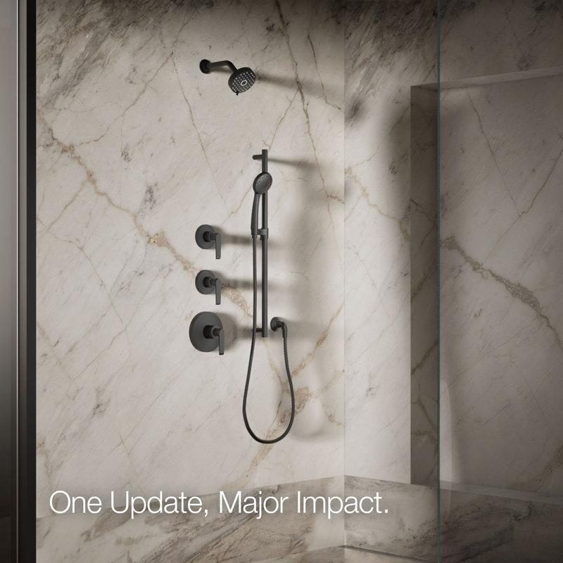 Flood Fixed Shower Head, Matte Black