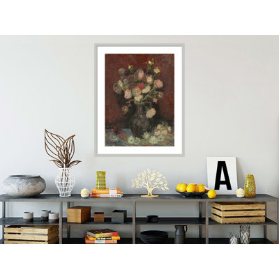 «Vase with Autumn Asters» par Vincent van Gogh, impression giclée encadrée