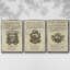 Ensemble de 3 ex-libris encadrés sur toile embellis II-97795489-97795482