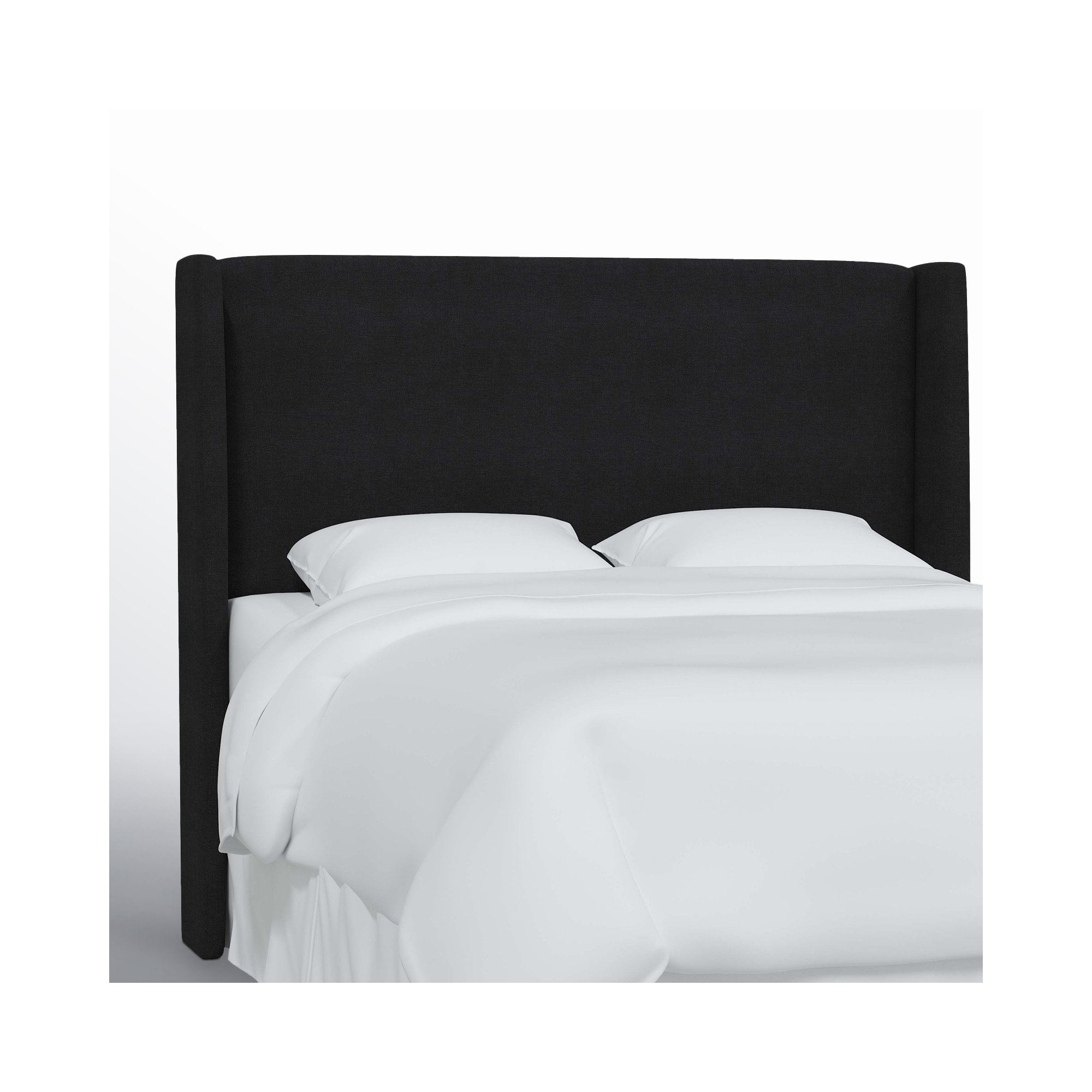 Tilly Upholstered Headboard, King, Classic Linen Black