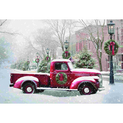 «Snowy Day In Wellsboro» par Lori Deiter - reproduction d'art sur toile tendue