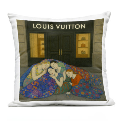 Coussin extérieur Iconic Style Fashion Shop, par Grotto Studios, 18 x 7 x 18