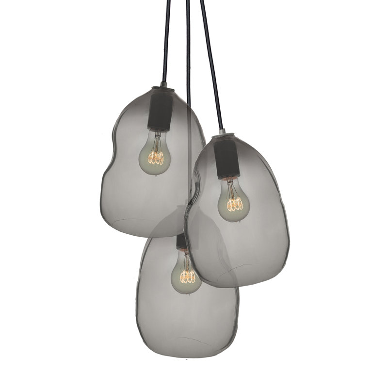 Bubble 3 - Light Chandelier, Black, 60" H x 14" W x 14" D