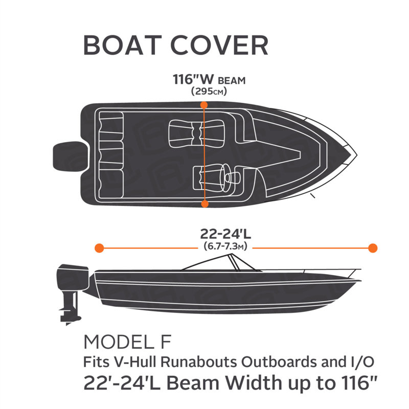 Stellex Buckle Mildew Resistant Watercraft Cover By Classic Accessories, 0.02" H x 148" W x 312" D