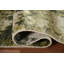 Tapis indien à motif abstrait vert All-Over 5 x 7