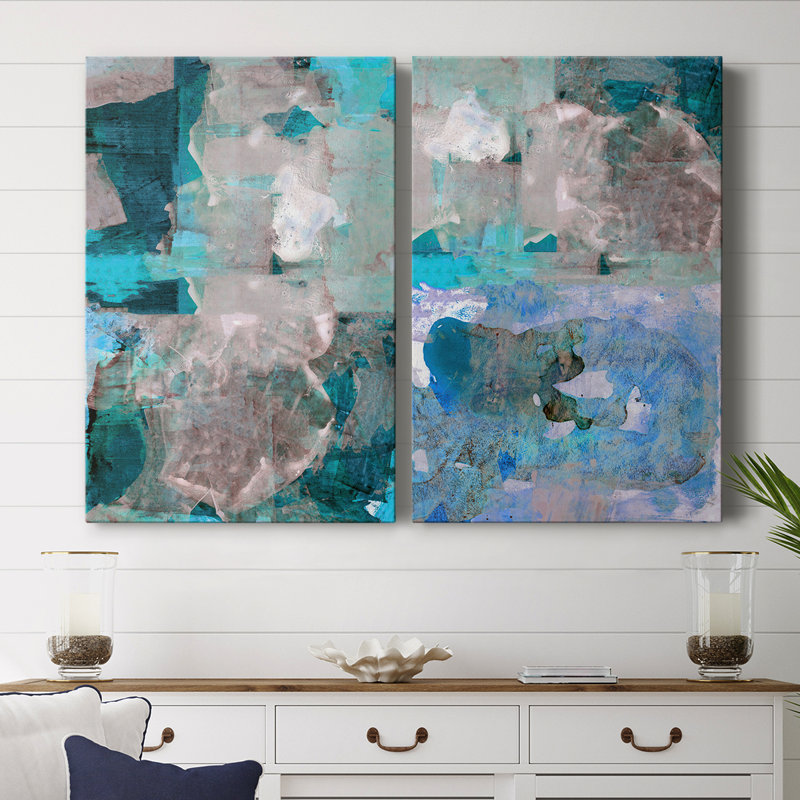 Impasto III - Toile tendue avec châssis de qualité supérieure - Prêt à accrocher, H 60 po x l 80 po